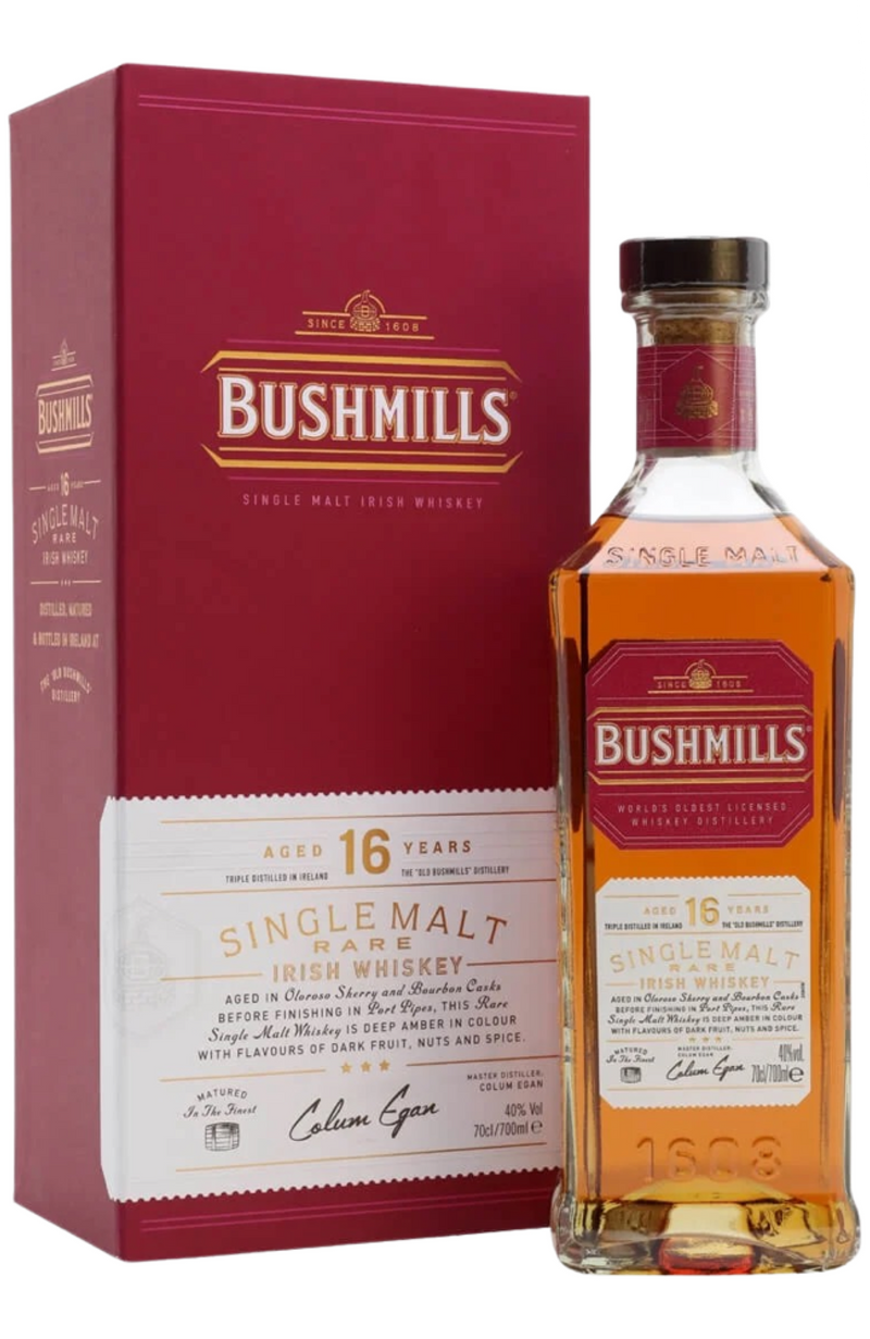 Bushmills 16 Year Old Irish Single Malt Whiskey 70cl 40%
