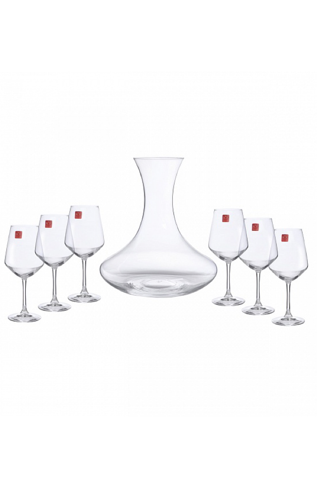 RCR - Universum 1 Decanter + 6 Wine Glasses set of 7