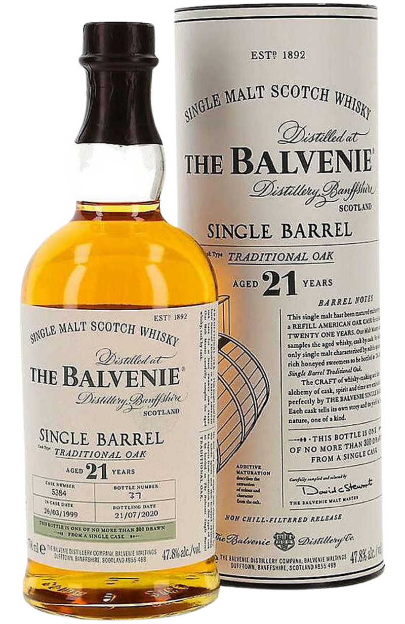 Balvenie 21 Years Single Barrel 47.8% + GB 70cl