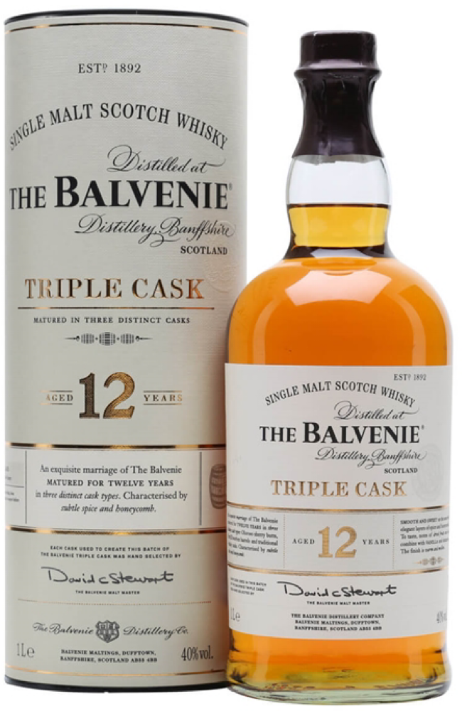 Balvenie 12 YO Triple Cask 40% 1Ltr | Buy Whisky Malta 