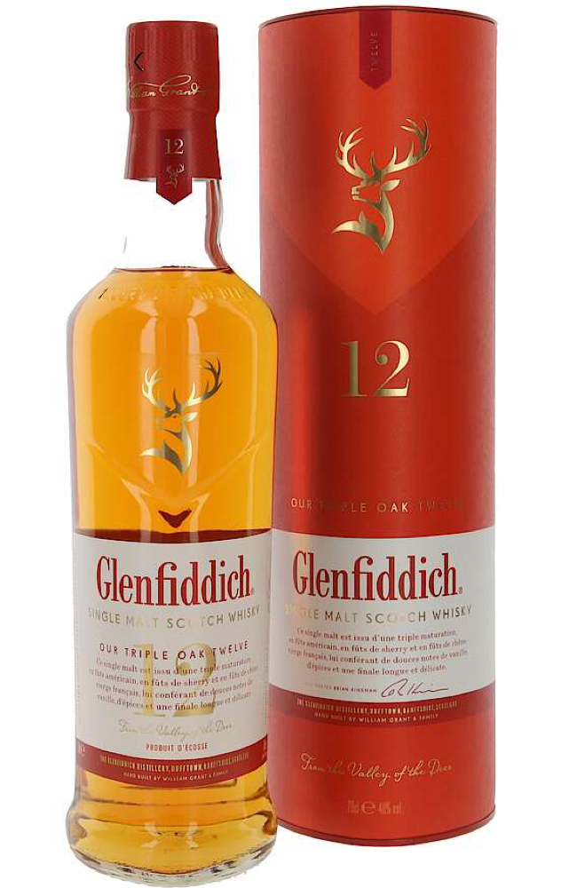 Glenfiddich 12 YO Triple Oak Whisky, 70cl 40% | Buy Whisky Malta 