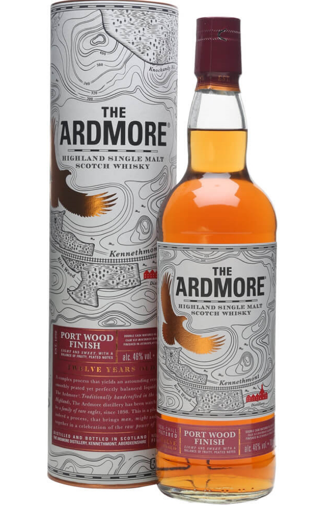 Ardmore 12 YO Portwood Finish + GB 46% 70cl | Buy Whisky Malta 