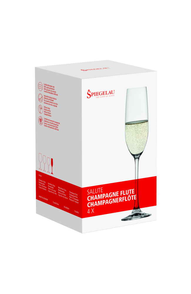 SALUTE CHAMPAGNE FLUTE - SET OF 4 | Champagne