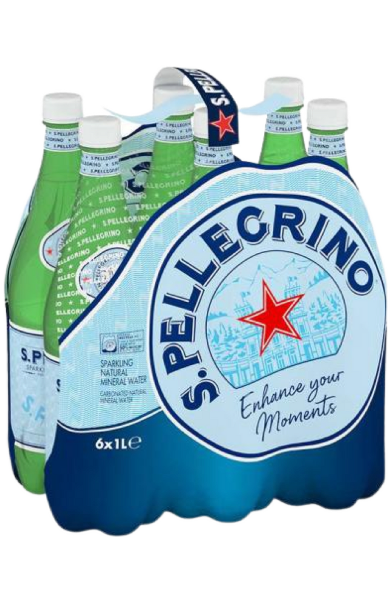 San Pellegrino Sparkling PET bottle 1LTR x 6 pack