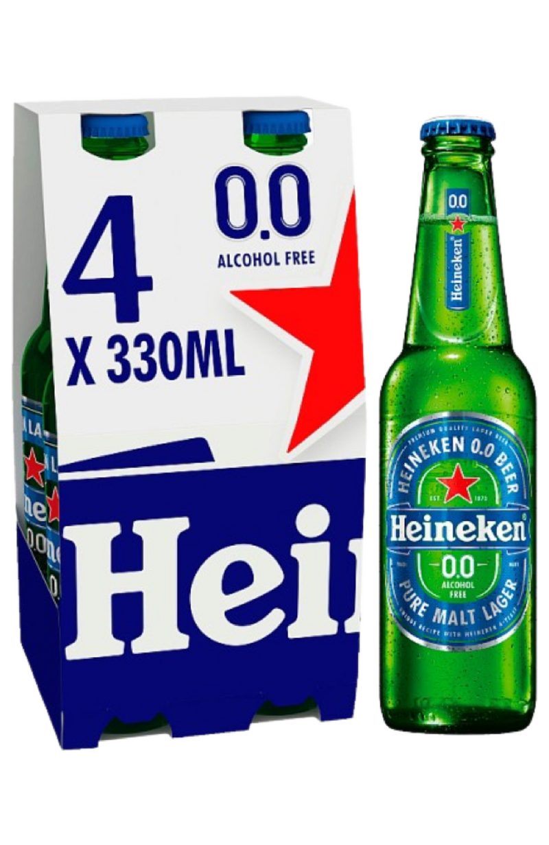 Heineken Zero Non Alcoholic (BOTTLE) 33cl x 4 pack