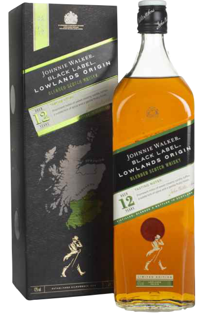 Johnnie Walker Black Label 12 Year Old Lowlands Origin 100cl 42% | Buy Whisky Malta 