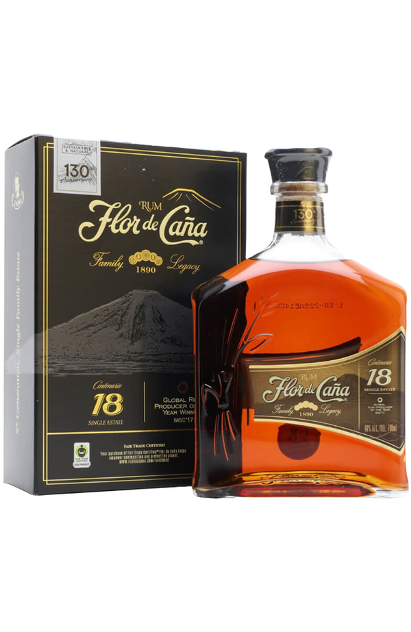 Flor De Cana 18 Years + GB 40% 70cl | Buy Rum Malta 