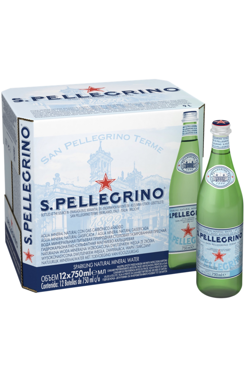 San Pellegrino Sparkling Glass bottle 75cl x 12 bottles