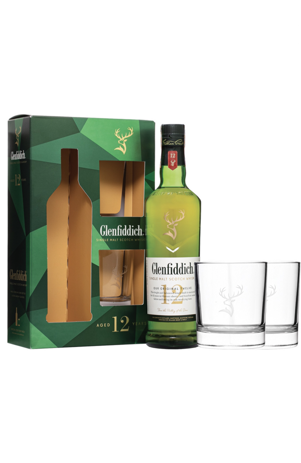 Glenfiddich 12 Years + 2 Glasses 40% 70cl