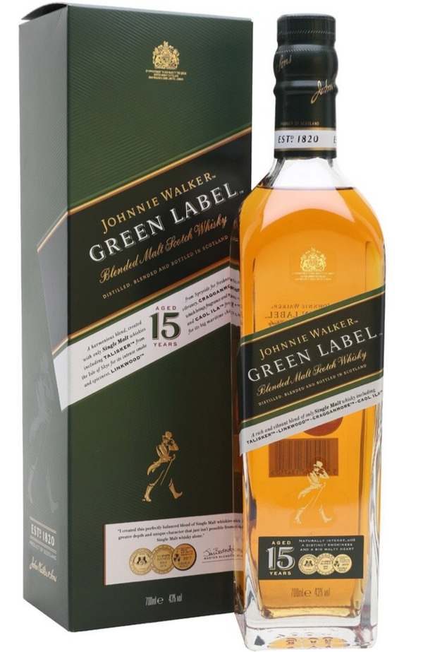 Johnnie Walker Green Label 15years 43% 70cl | Buy Whisky Malta