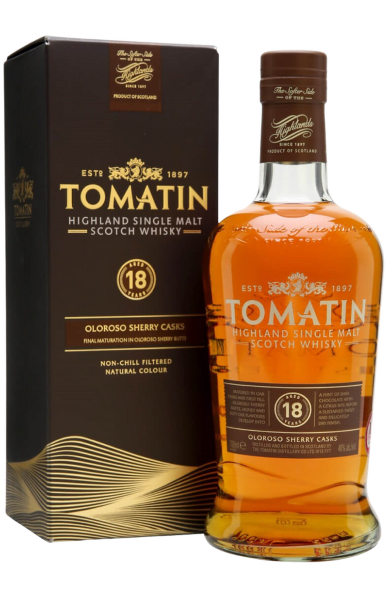 Tomatin 18 Year Old + GB 46% 70cl