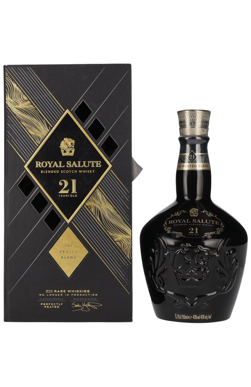 Chivas Regal 21 Years Royal Salute The Peated Blend + GB 40% 70cl