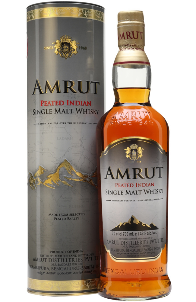 Amrut Peated Indian Single Malt Whisky 70cl / 46% | Buy Whisky Malta 