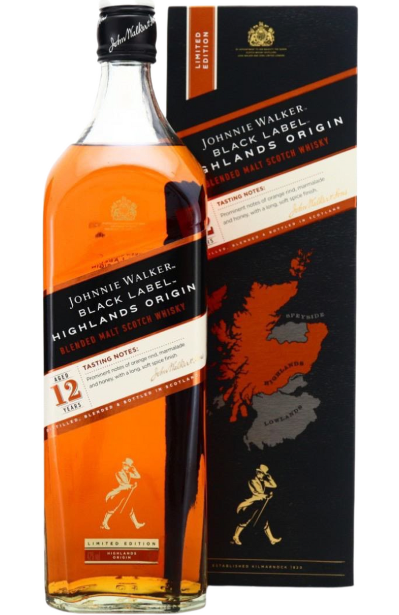 Johnnie Walker Black Label 12YO Highlands Origin + GB 42% 70cl