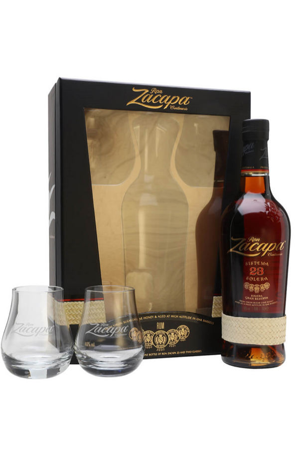 Ron Zacapa Gift Pack 23 Rum + 2 Glasses 70cl – Spades Wine Ron Zacapa Gift Pack 23 Rum + 2 Glasses 70cl – Spades Wine