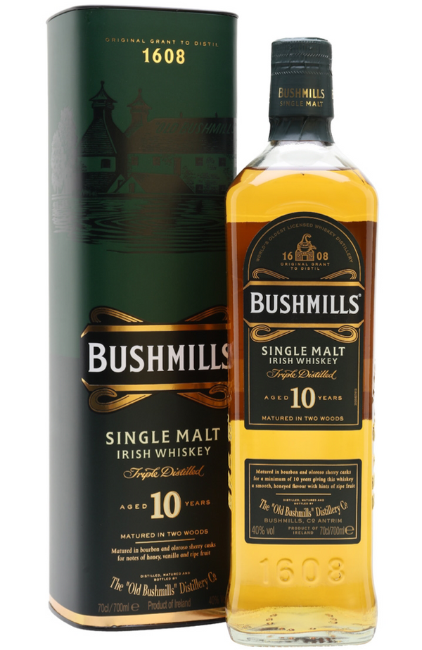 Bushmills 10 Year Old Irish Single Malt Whiskey 70cl / 40% | Buy Whisky Malta 