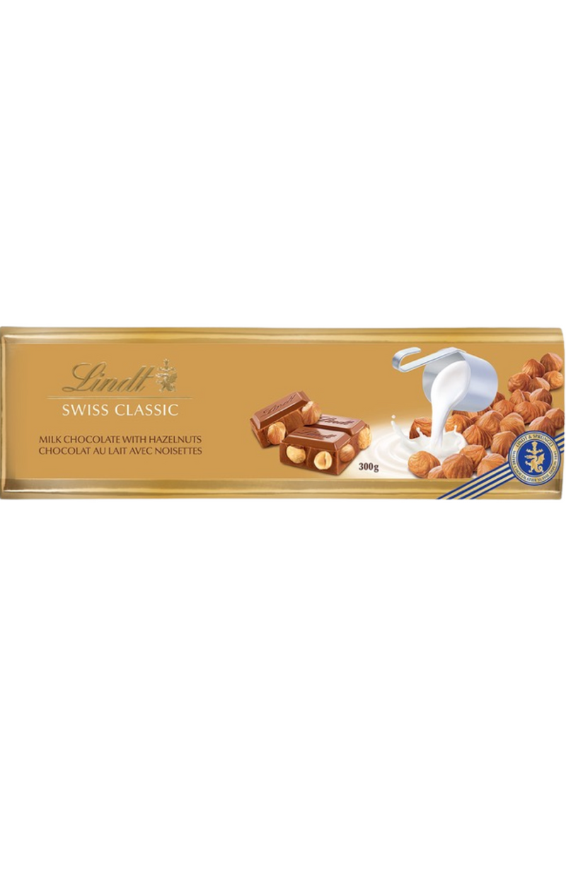 Lindt Milk Hazelnut Chocolate Bar 300Gr