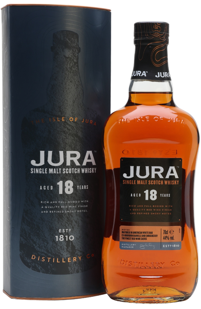 Jura 18 Year Old Red Wine Finish Island Single Malt Scotch Whisky Distillery Bottling 70cl / 44% | Buy Whisky Malta 