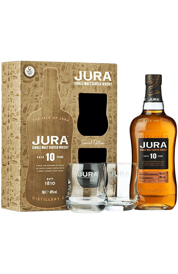 Jura 10 YO + 2 Glasses Gift Set 70cl