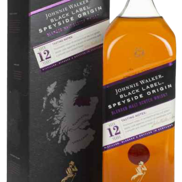 Johnnie Walker Black Label 12 YO Speyside Origin 42% 1Ltr – Spades