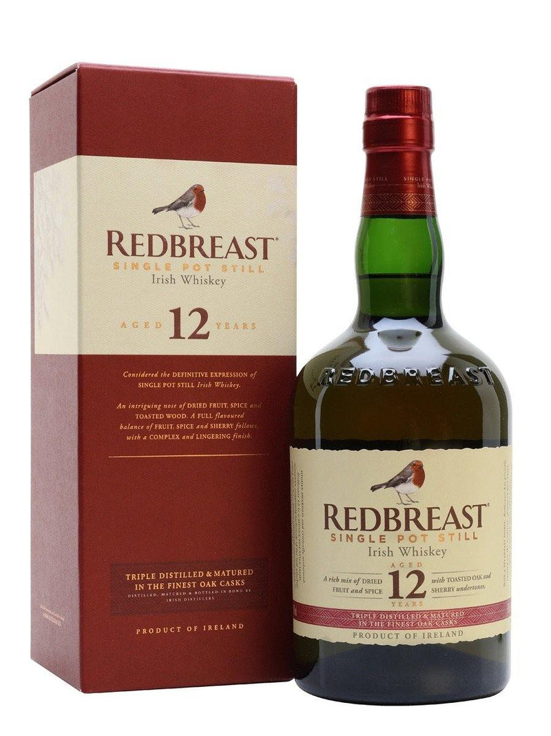 Redbreast 12 Year Old Single Pot Still Irish Whiskey 70cl / 40% - Spades Wines & Spirits 