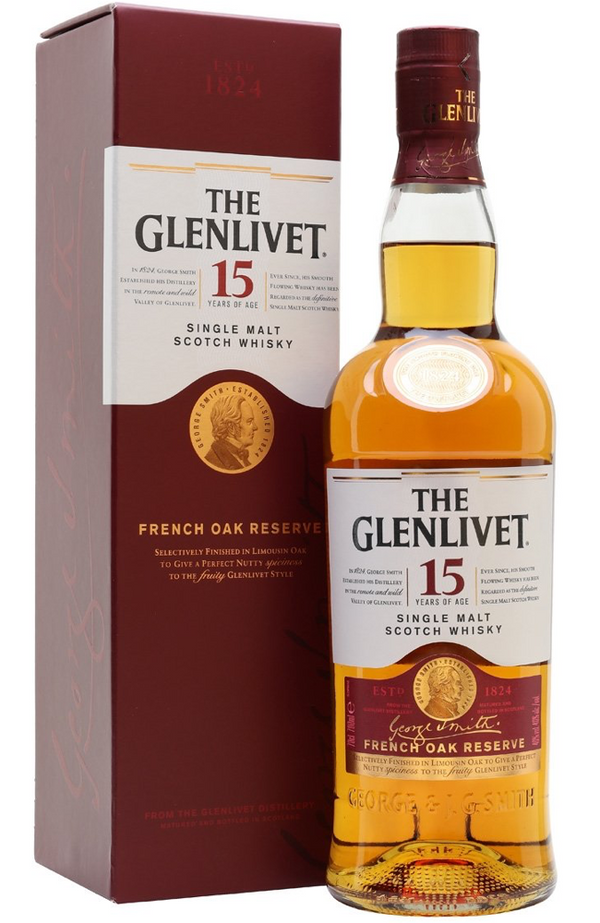 Glenlivet 15 Years French Oak + GB 40% 70cl | Buy Whisky Malta 