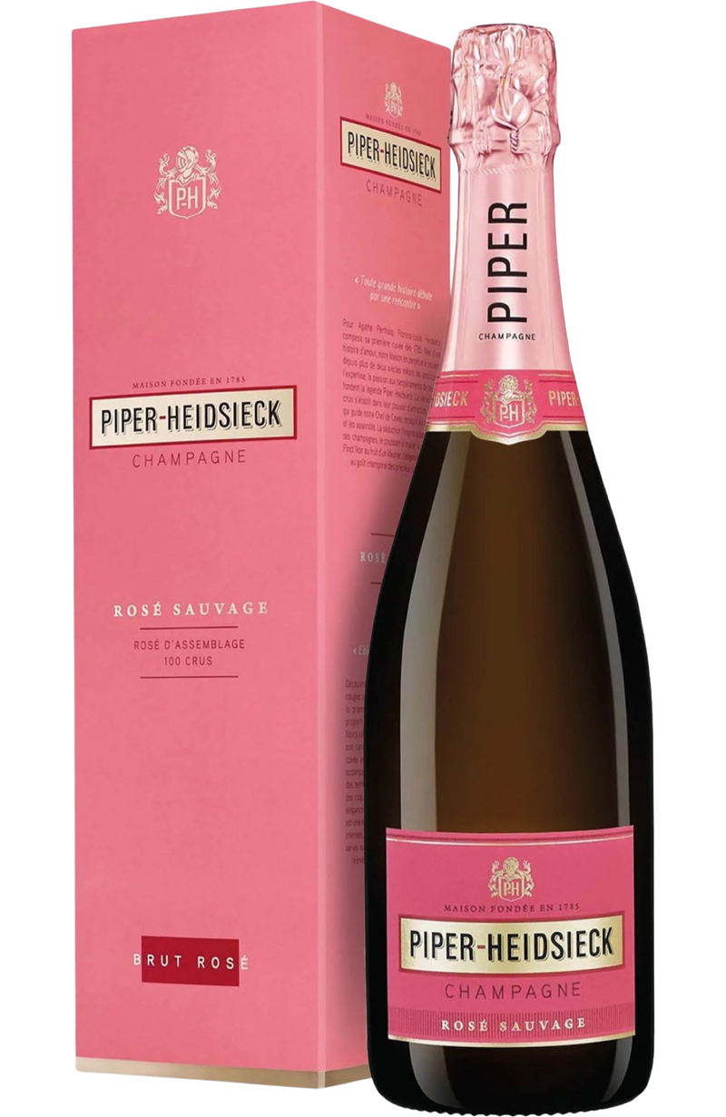 Piper Heidsieck Rose Sauvage + GB 12% 70cl